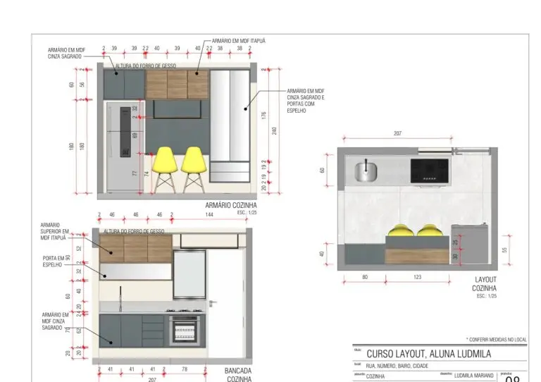 Detalhamento de interiores feito no ARCHICAD
